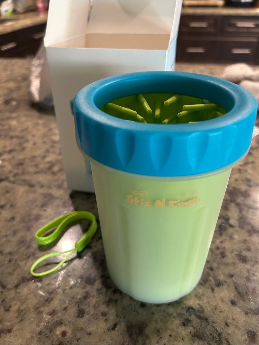 Blue & Green Silicone Petal Cup - Kids Bath Accessory
